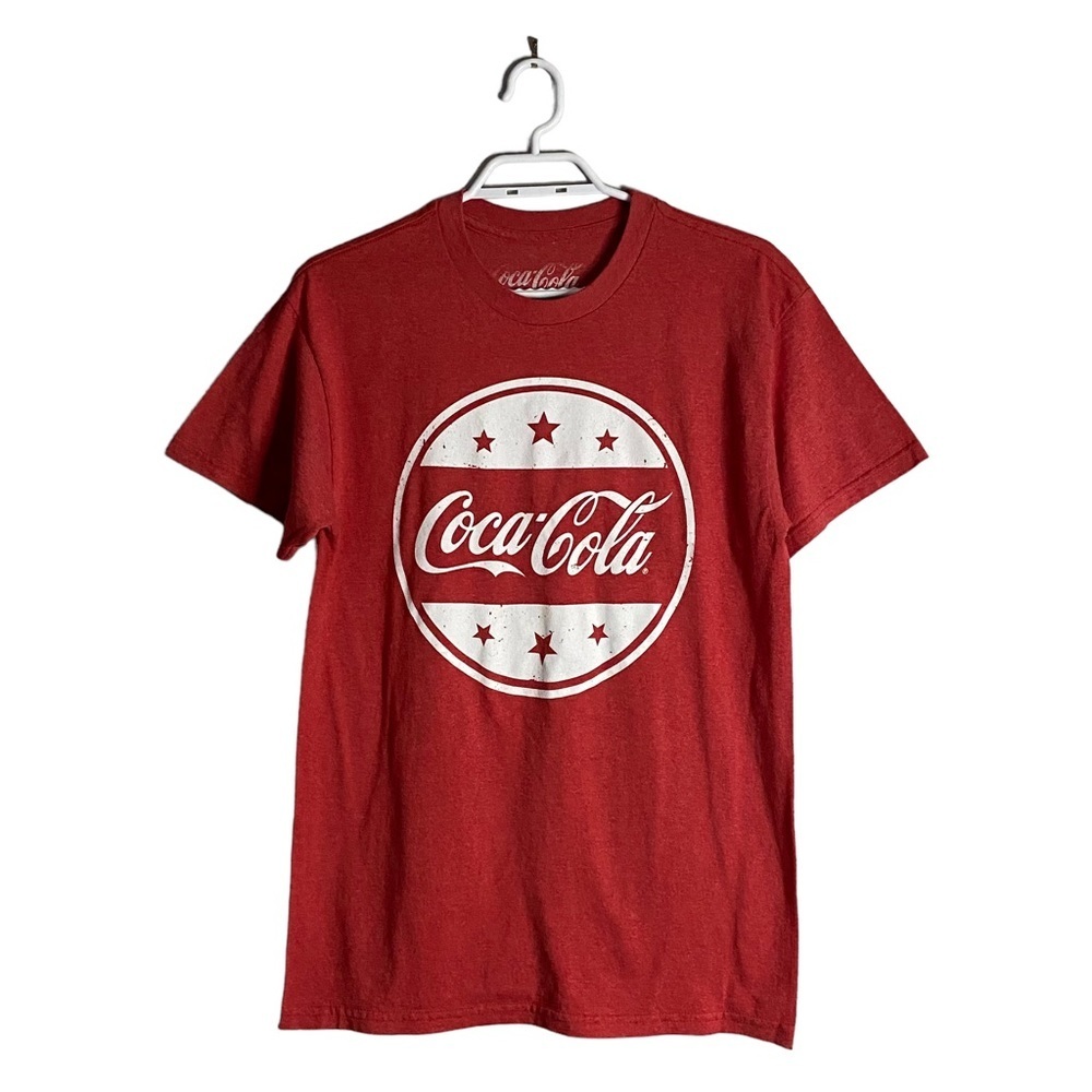Coca-Cola Graphic Print Short Sleeve Crewneck Retro T-Shirt